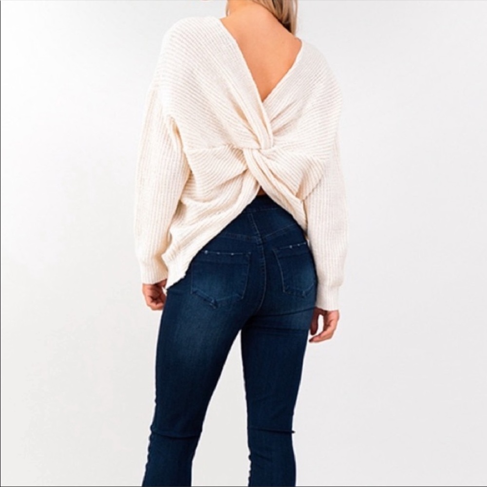 Cozy Casual by October Love | Twist Back Sweater - Picture 7 of 8
